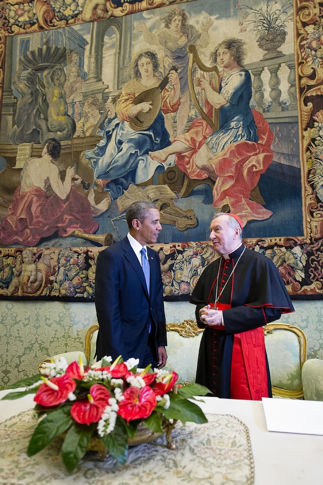 Parolin med Barack Obama
