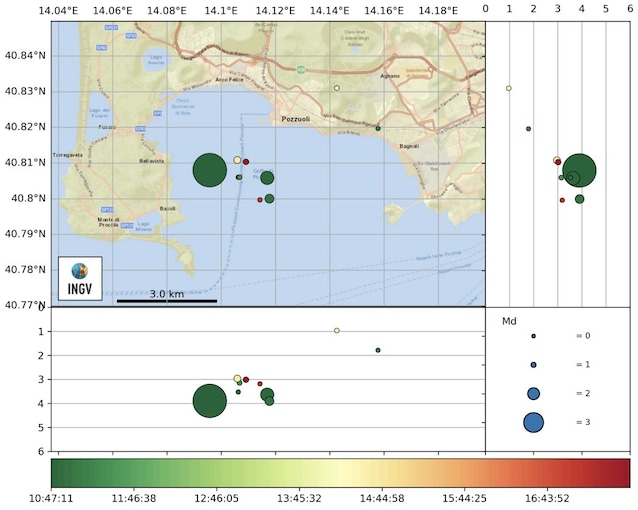 Campo Fegrei jordskjelvkart 4.6