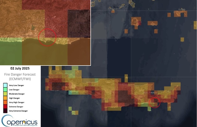 Creta copernicus brannkartkart