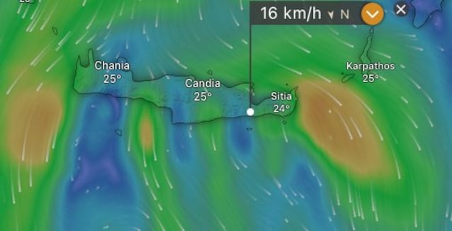 Kreta vindkart