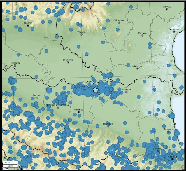 Emilia Romagna Earthqueti Map