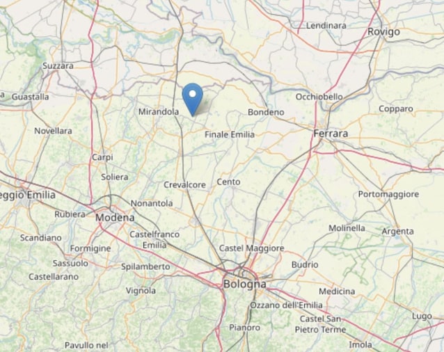 Modena Earthquake Epicenter