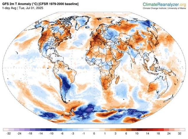 Termiske anomalier i Sør -Amerika