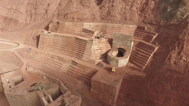 Rogun Dam under bygging