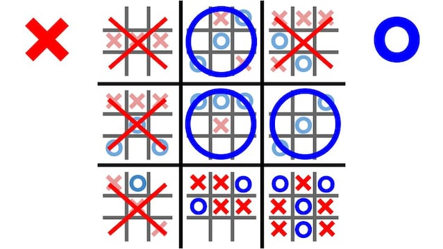 Den røde spilleren fullførte en stor trio og vant spillet.