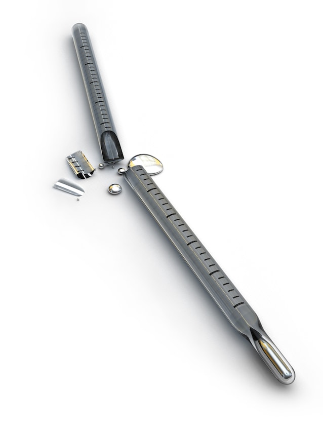 Termometer flytende kvikksølv