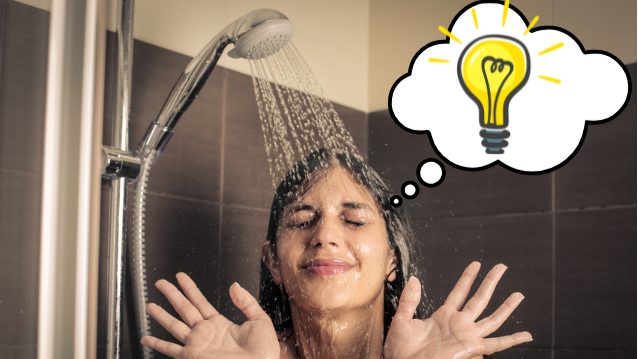 idea geniale sotto la doccia