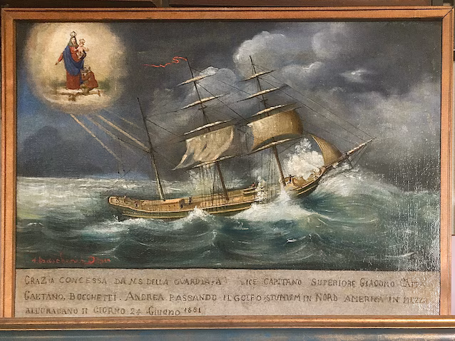 Ex-voto fra 1881 donert etter et forlis