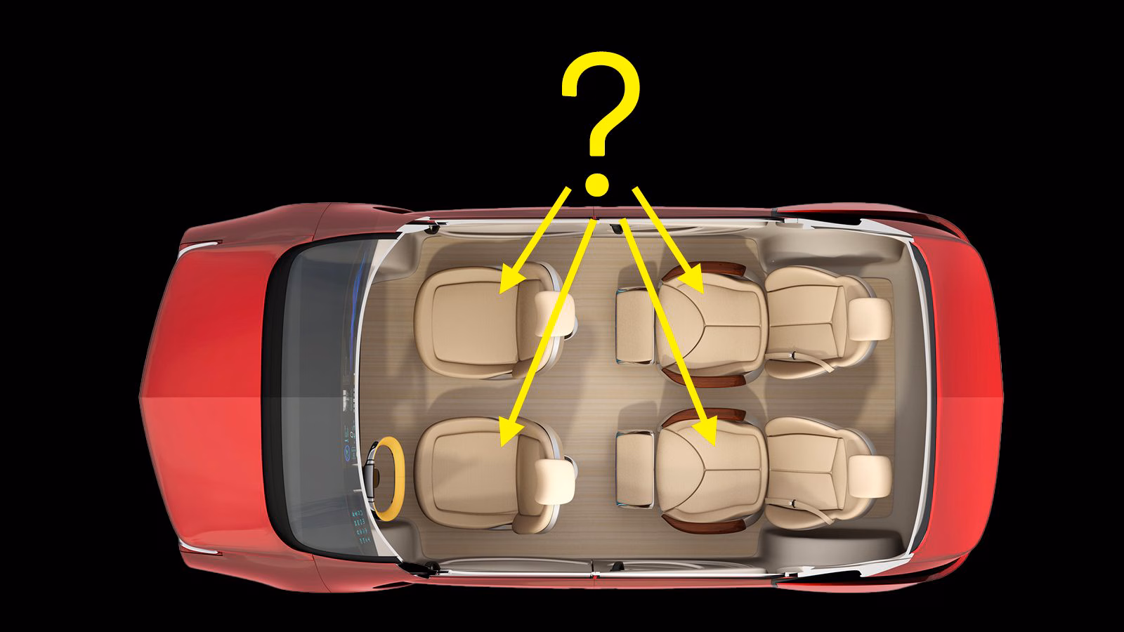 Hvor er det tryggest å sitte i bilen?