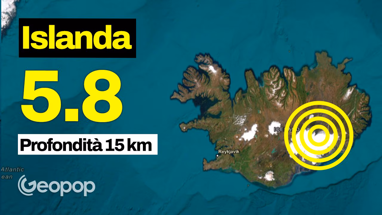 Jordskjelv på Island med styrke 5,8 i Vatnajökull-iskappområdet