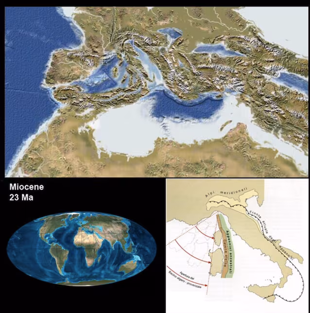 fødselen av Apenninene