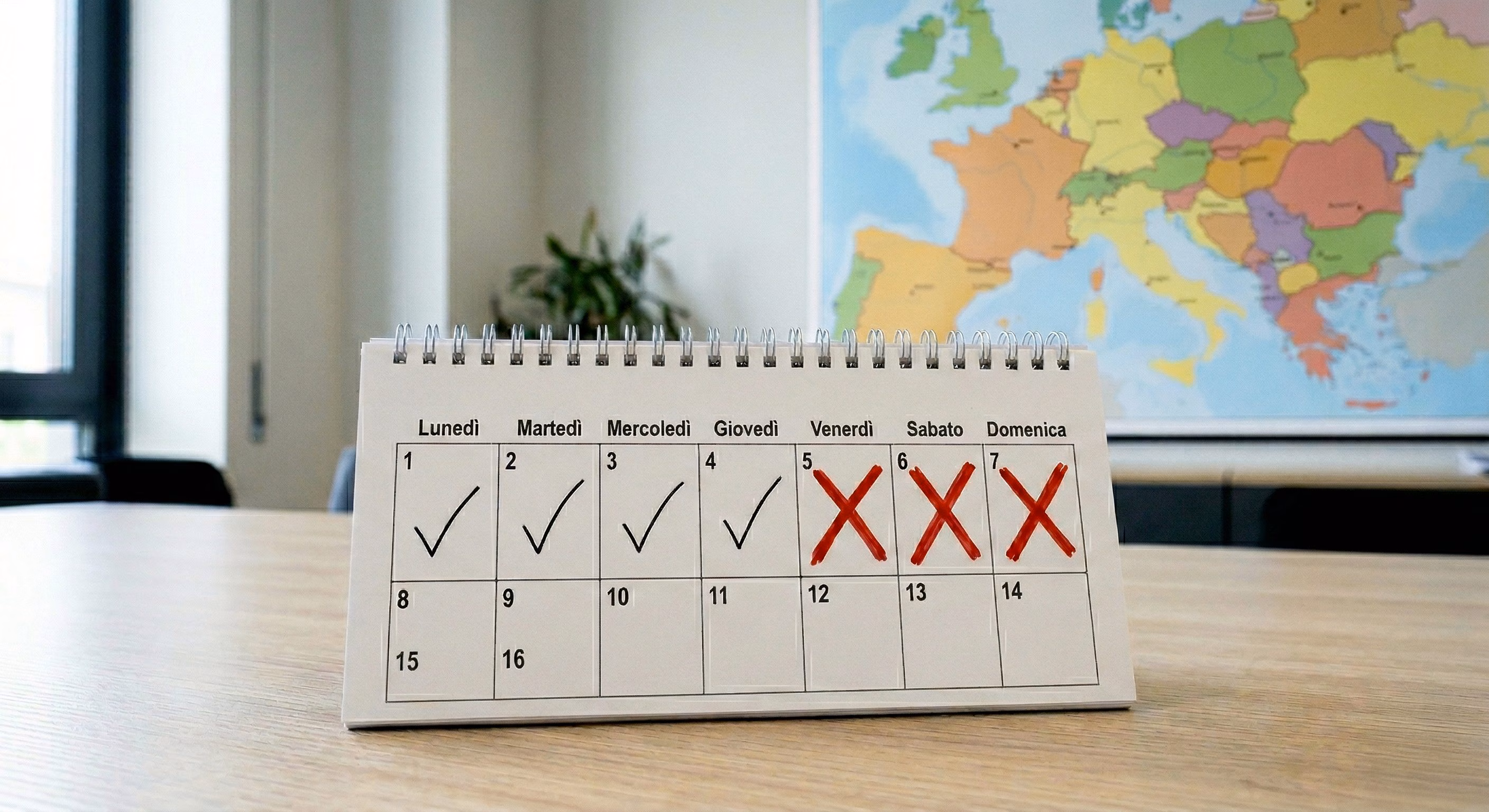 EU-gjennomsnittet er 36 timer