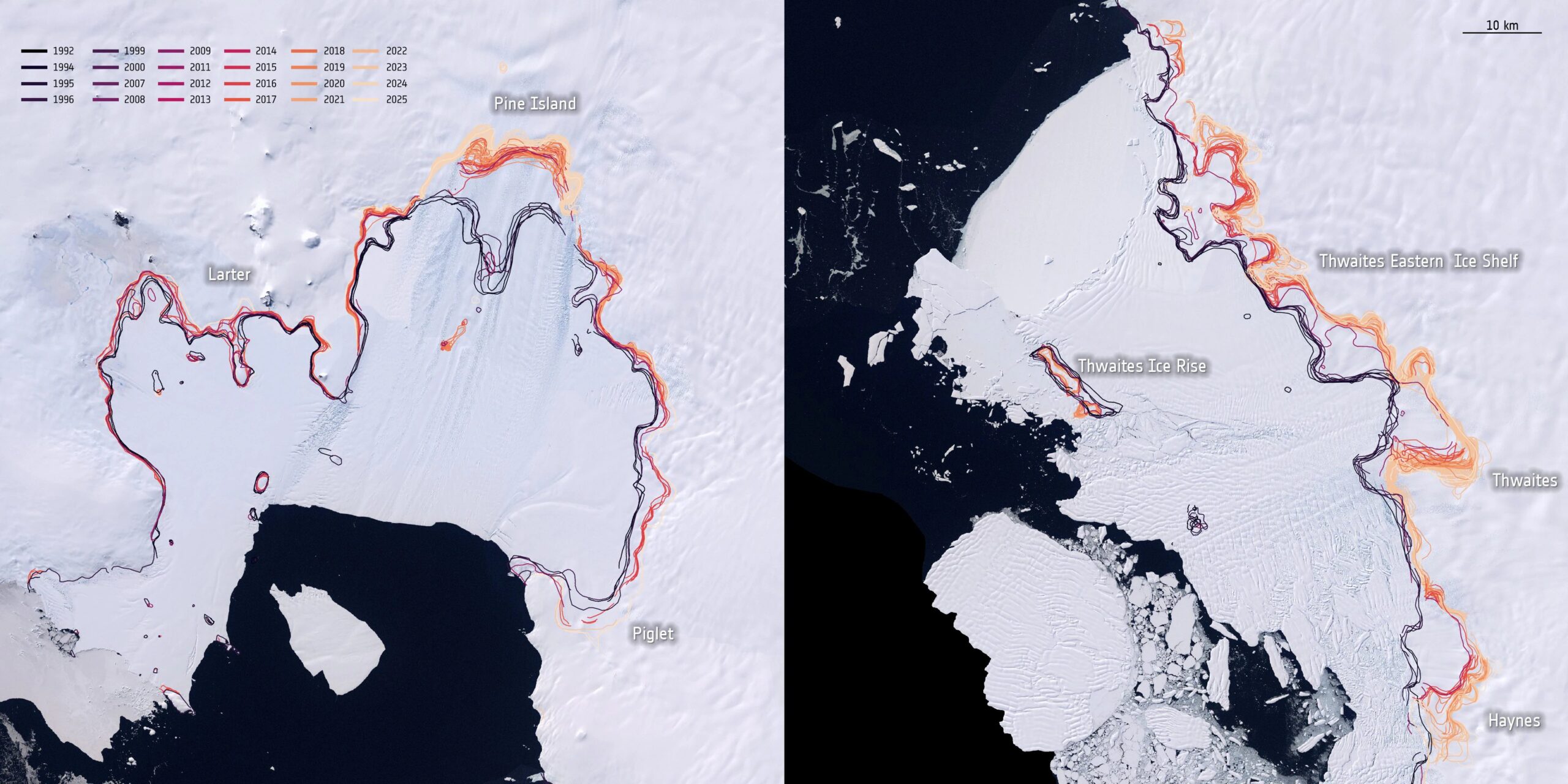 På 30 år har Antarktis mistet 12 800 km² med is på bakken, et område nesten like stort som Campania: studien