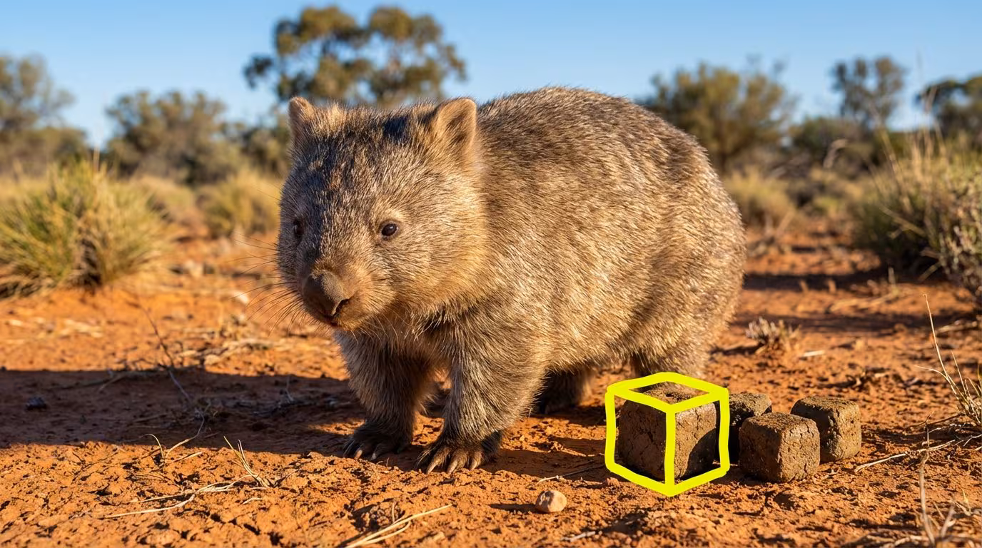 Wombaten, det australske dyret som bæss i terninger og forsvarer seg med bakparten