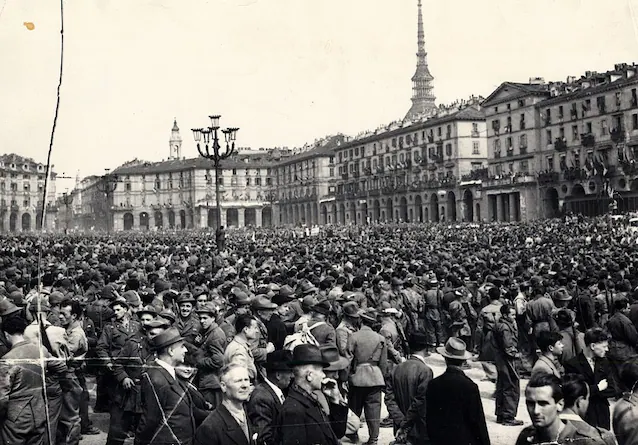 Frigjøringsparade i Torino i 1945