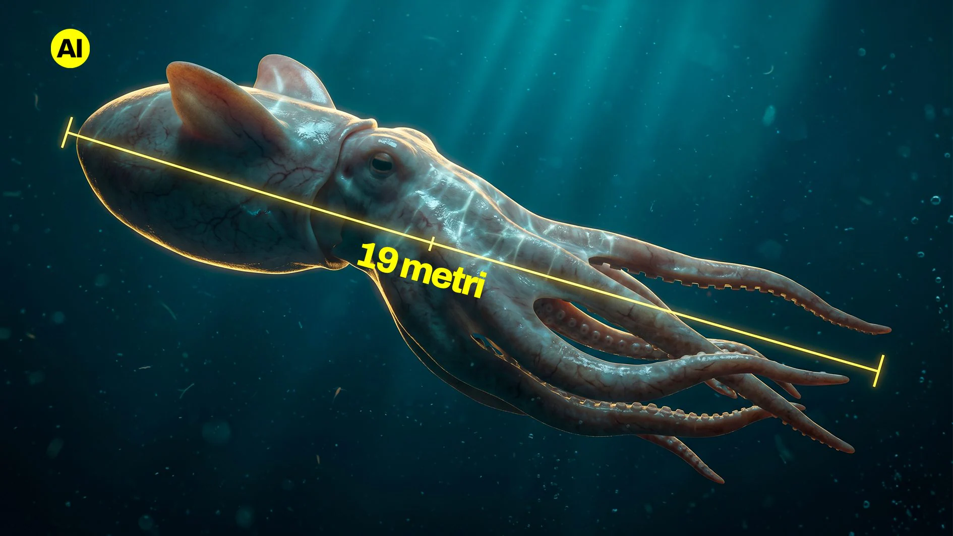 oppdagelsen av 19 m blekkspruten som levde for rundt 100 millioner år siden