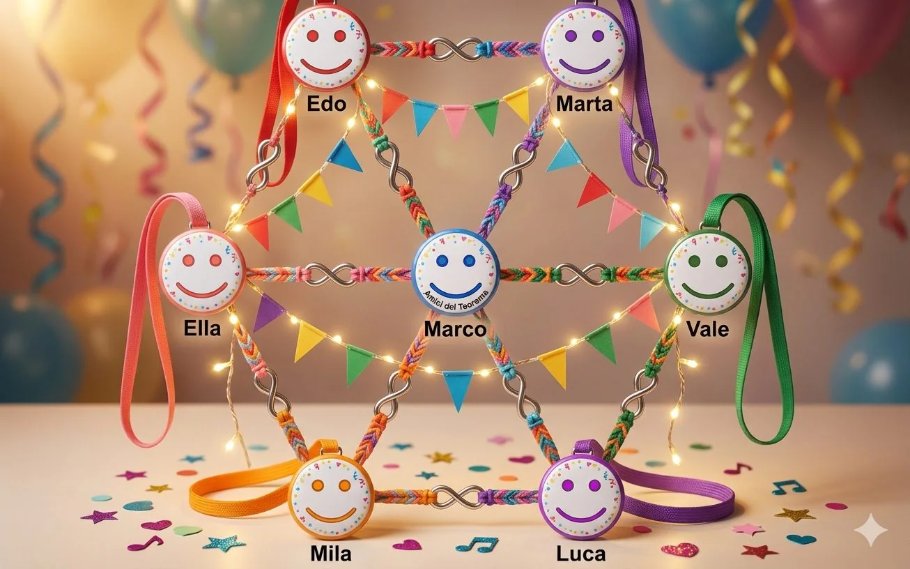 Hvis alle på en fest deler en venn med andre, er man alles venn: vennskapsteoremet