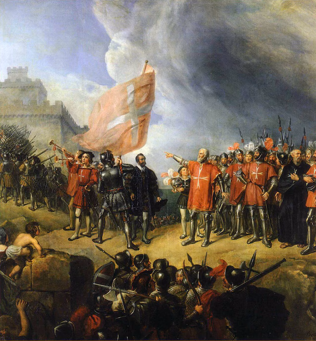 Fangst av Malta i 1530 (maleri av R.Th Berthon)