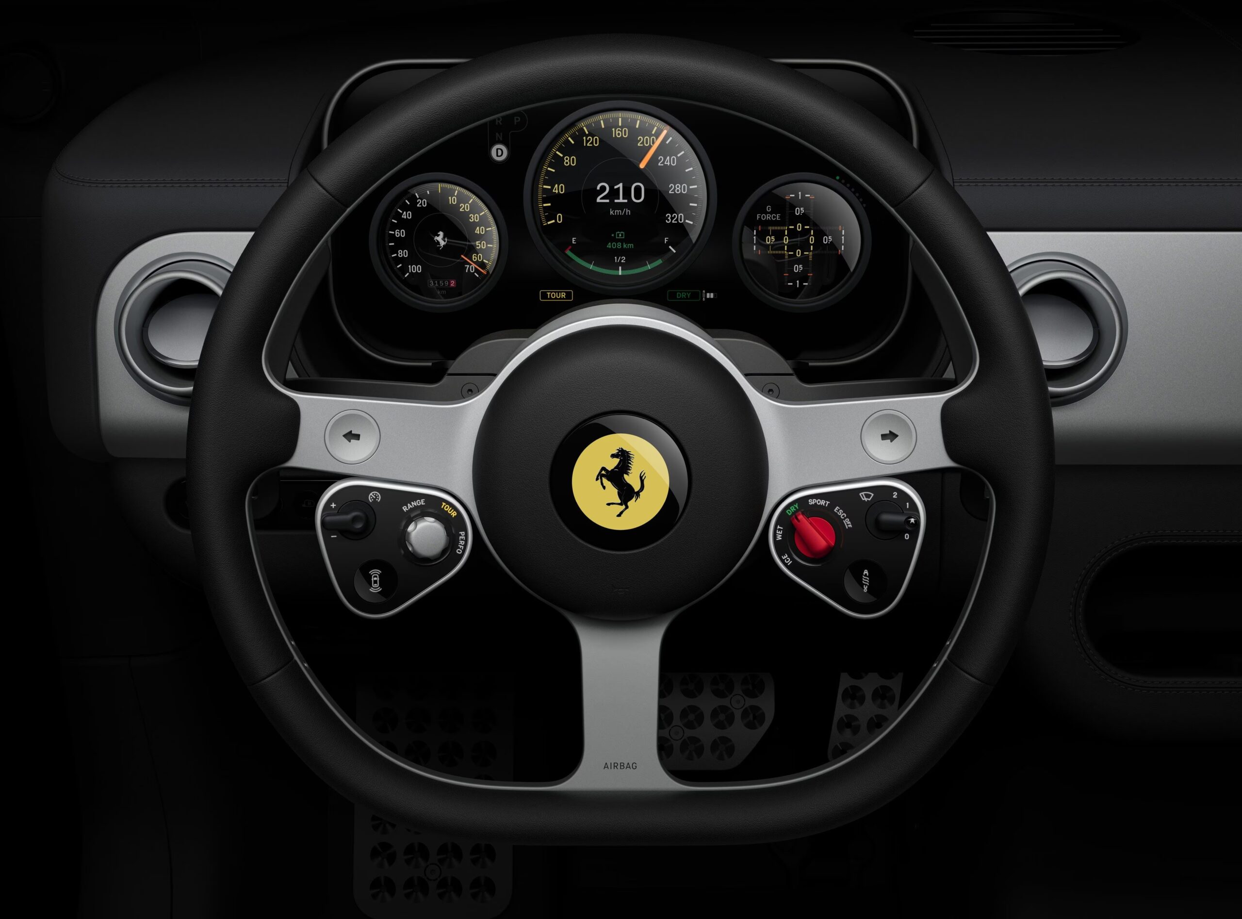 Den første elektriske Ferrari (FERRARI LUCE) avsløres mandag 25. mai kl. 22.10.