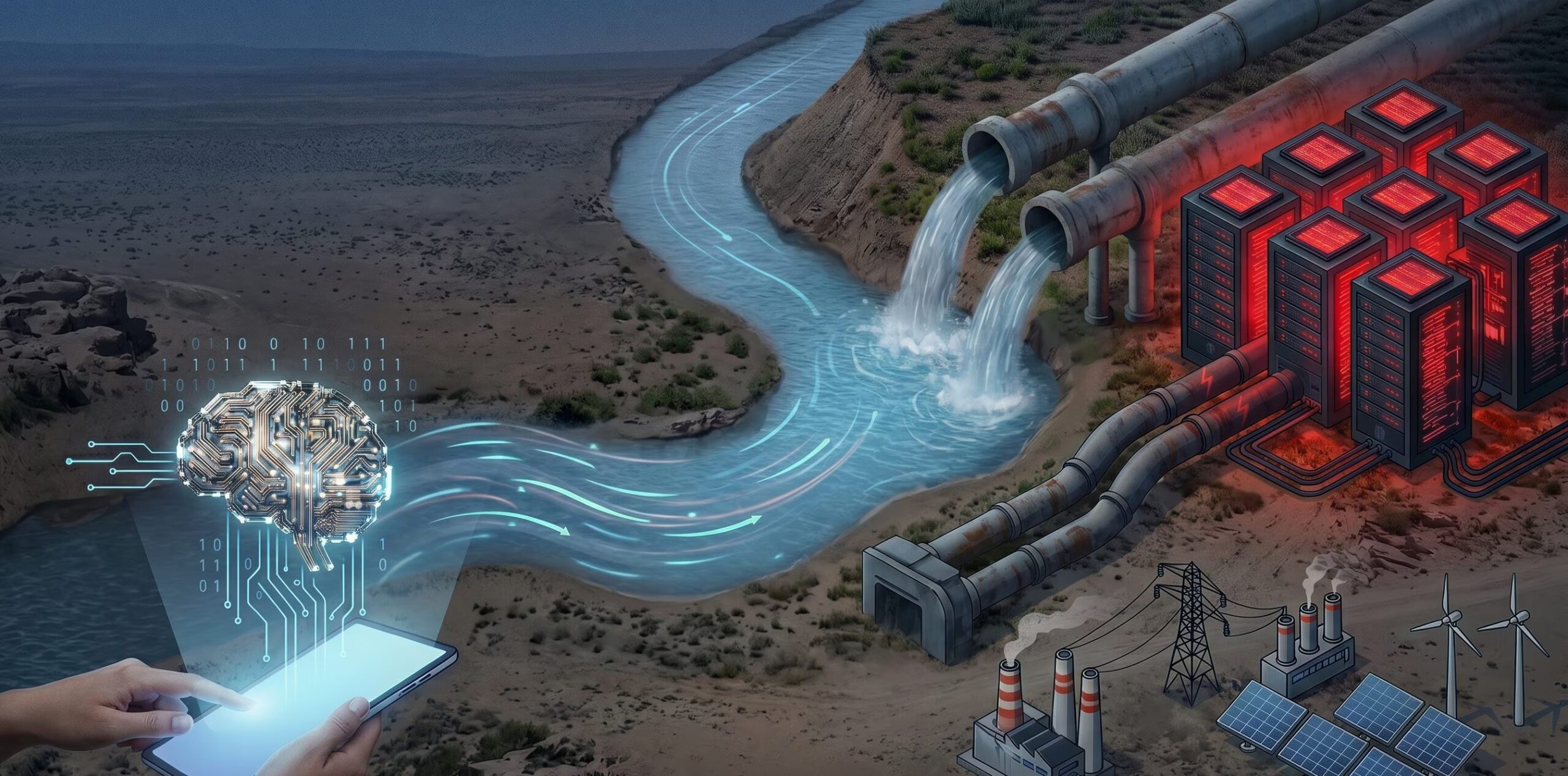 Hvor mye vann bruker AI: innen 2030 kan datasentre nå 9300 milliarder liter per år