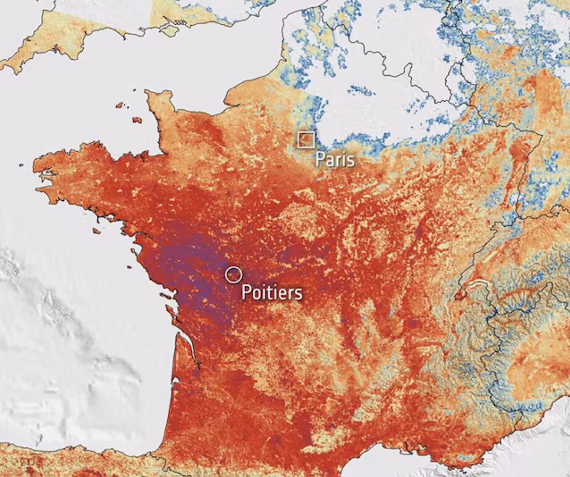 Frankrike-temperaturer-esa