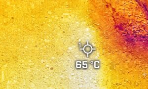 Vi målte temperaturen på asfalten med termokameraet: 65 °C, hvorfor blir det varmere og varmere?