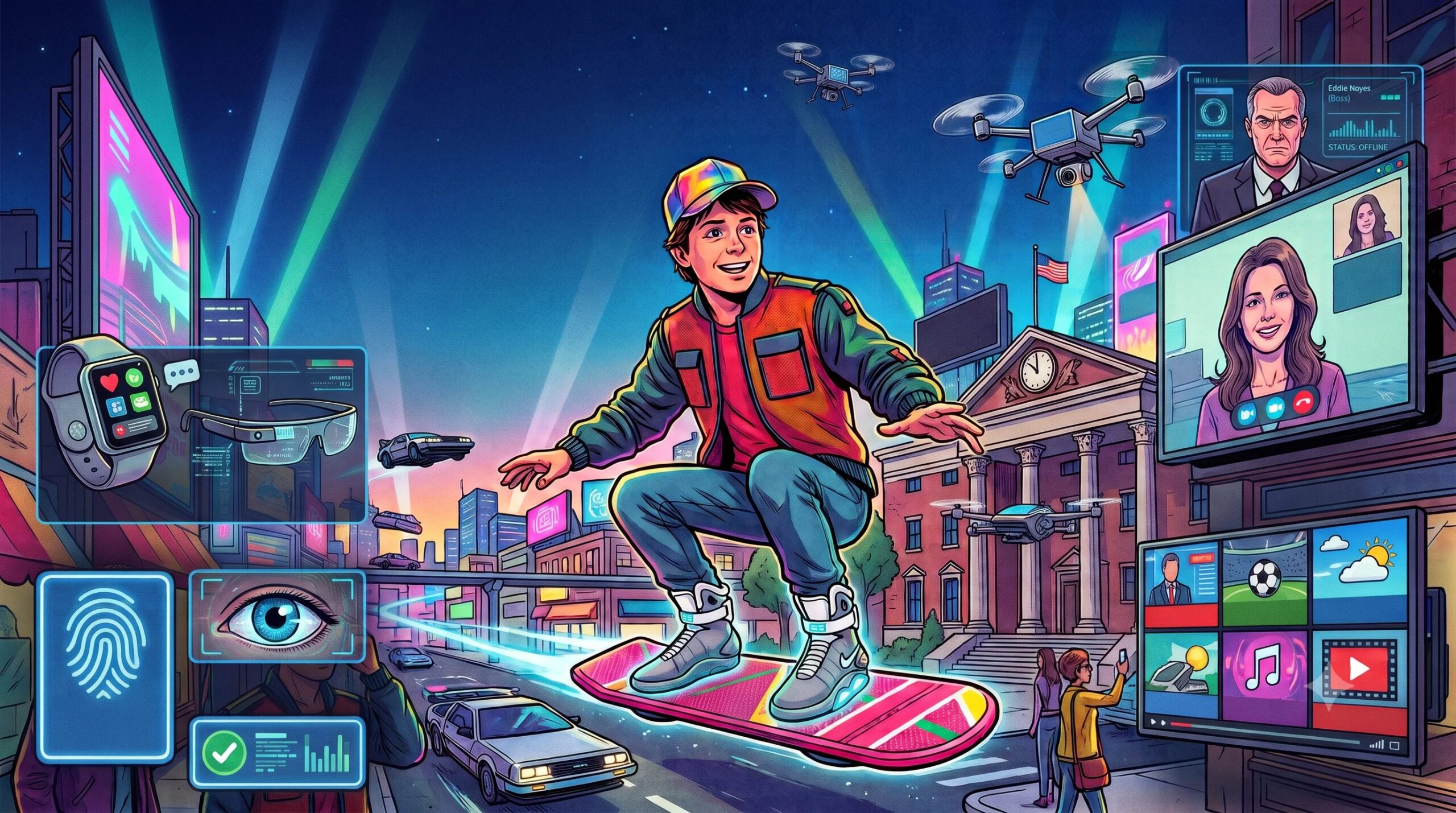 Back to the Future hadde allerede spådd droner og videosamtaler: de 7 teknologiske spådommene