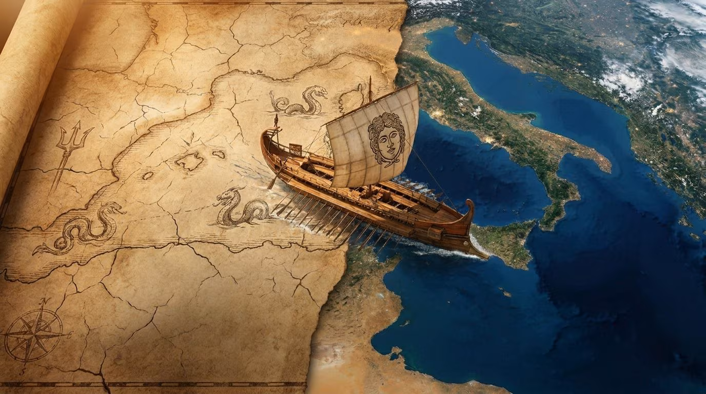 12 steder fra Odyssey som virkelig eksisterer og kartet: fra øya Sorceress Circe i Italia til Cyclopes
