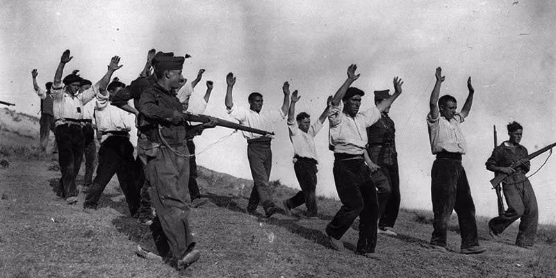 Den spanske borgerkrigen i 1936, historien om "dressprøven" fra andre verdenskrig