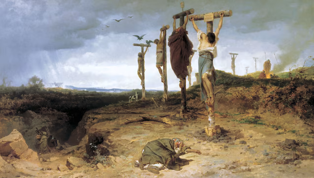 Korsfestelse i Romerrikets tid (F. Brokkikon, 1878)