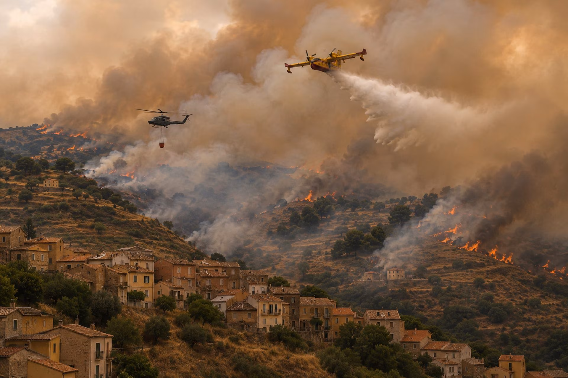 Branner på Sicilia, dusinvis av branner og hundrevis av mennesker evakuert fra Palermo til Catania: de mest berørte områdene