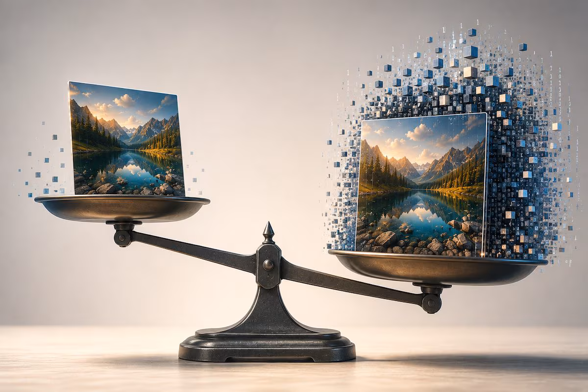 Hvorfor et bilde kan veie 300 KB eller 30 MB: forskjellene mellom JPEG, PNG, WebP, HEIF og RAW
