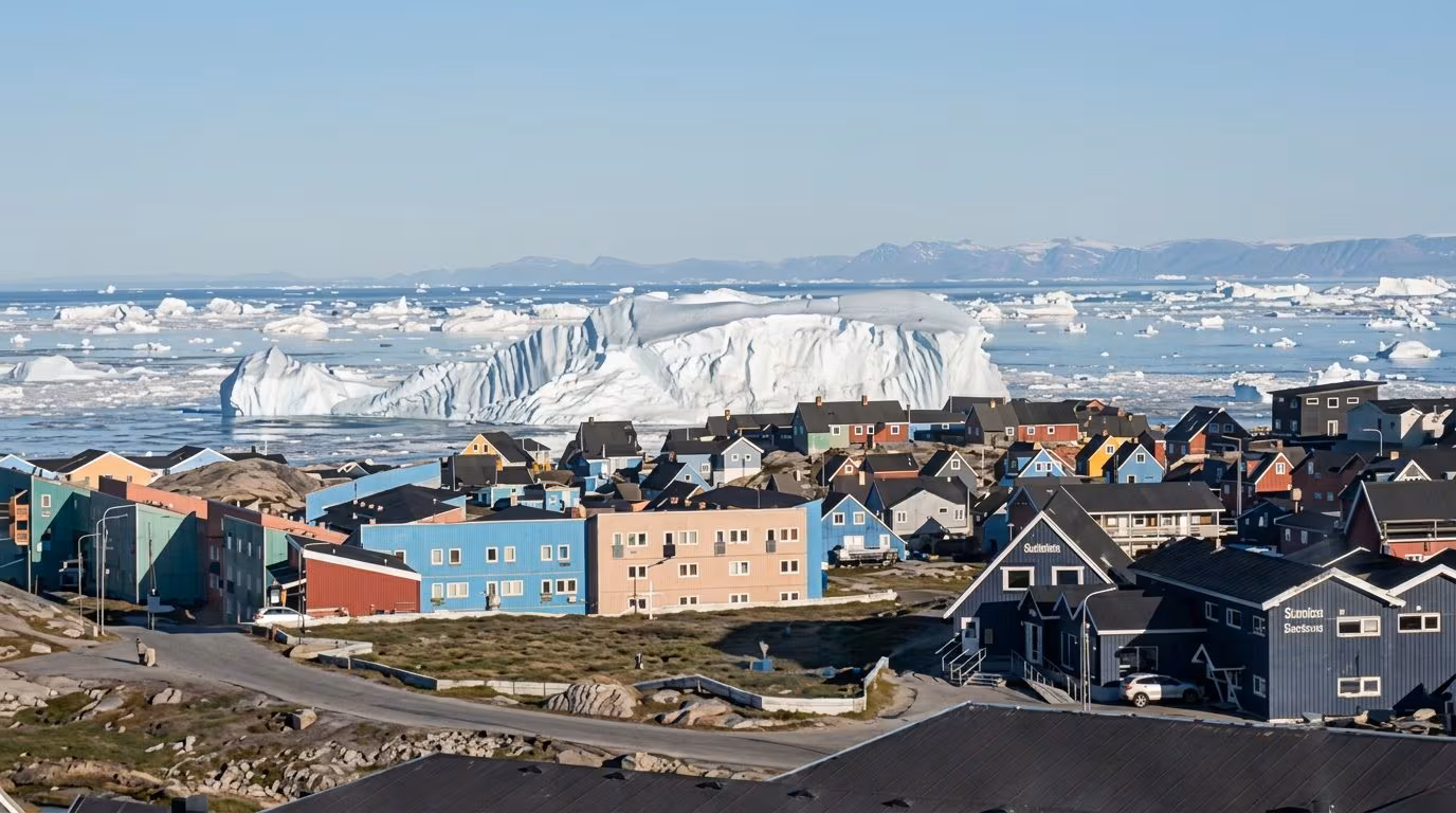 På Grønland kanter et isfjell og genererer svært høye bølger: det har samme opprinnelse som Titanic