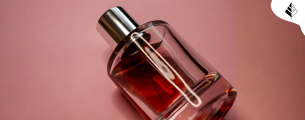 Pink perfume bottle
