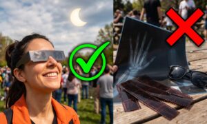 Hvorfor ikke se solformørkelsen uten briller eller med gjør-det-selv-metoder: risiko og skade for MoS