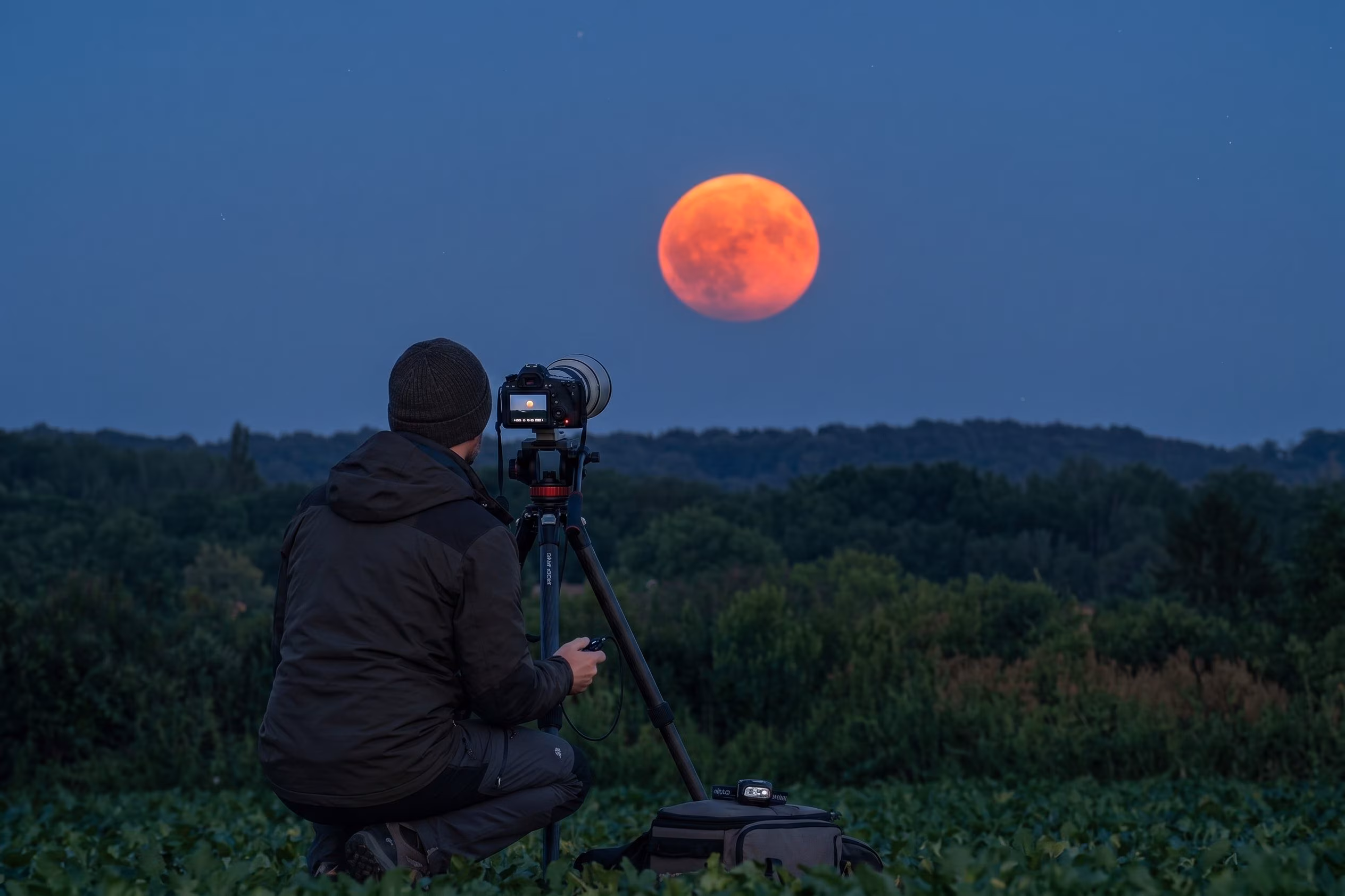Hvordan fotografere den røde månen 28. august 2026 basert på de ulike fasene av formørkelsen