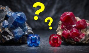 Blå safirer og røde rubiner er det samme mineralet: hva endres og hvorfor de har forskjellige farger