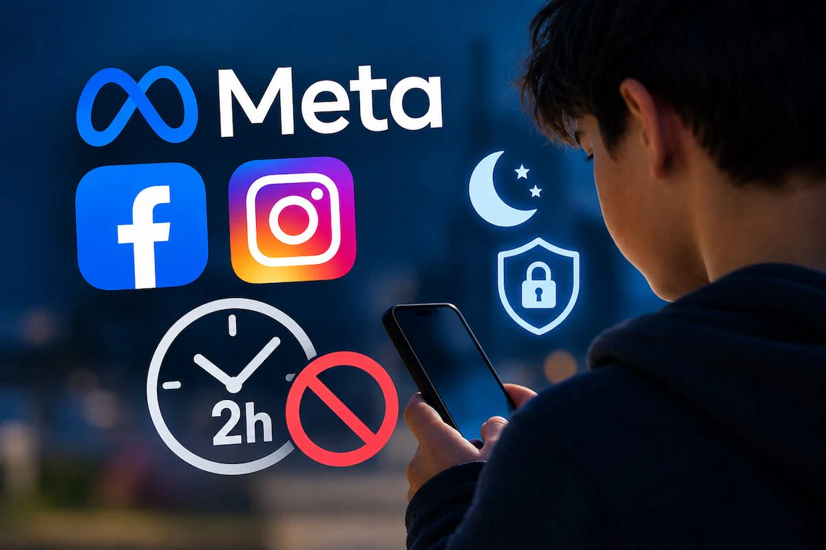 Meta endrer Instagram og Facebook for tenåringer: 2 timers grense på sosiale medier og stopp om natten
