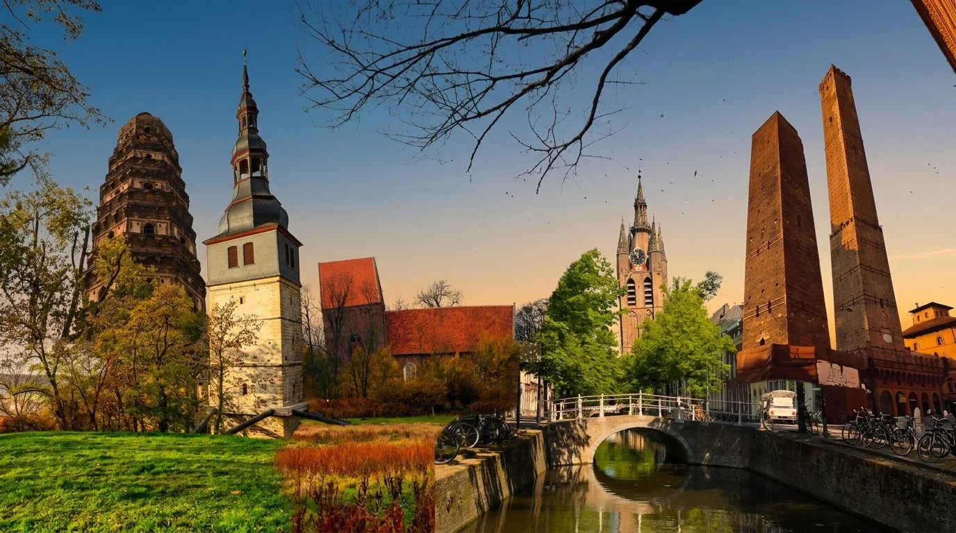 De mest skjeve tårnene i verden: i Tyskland er det ett mer skjevt tårn enn Pisa-tårnet