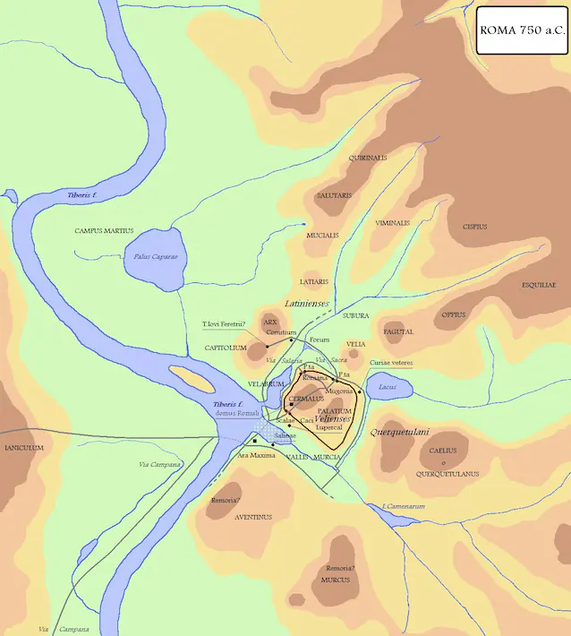 Roma ved stiftelsen (Wikimedia Commons)